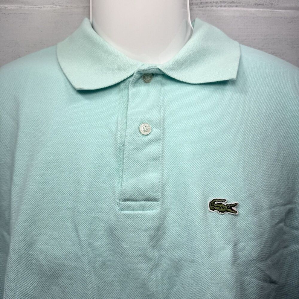 Lacoste Classic Pique Polo Shirt Men's Size 7 XL Cotton Mesh Short Sleeve Green